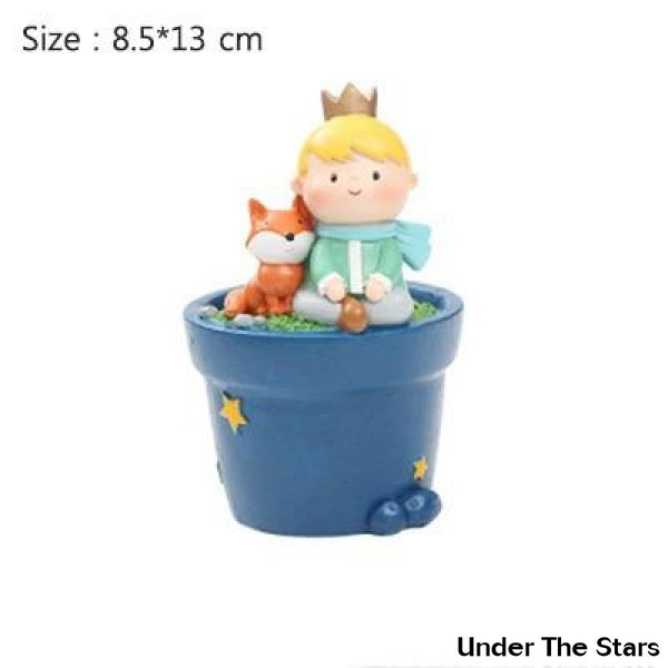 Nordic Cartoon Fairy Prince Resin Flower Pot Desktop Decoration Cute Boy Baskets Pots Window Boxes