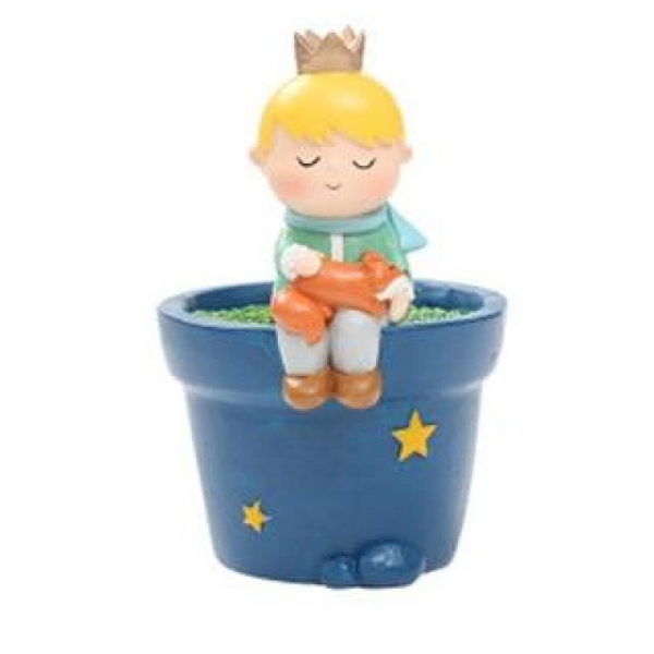 Nordic Cartoon Fairy Prince Resin Flower Pot Desktop Decoration Cute Boy Baskets Pots Window Boxes
