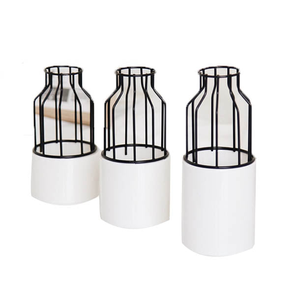 Nordic Iron Ceramic Vase Decor Vases