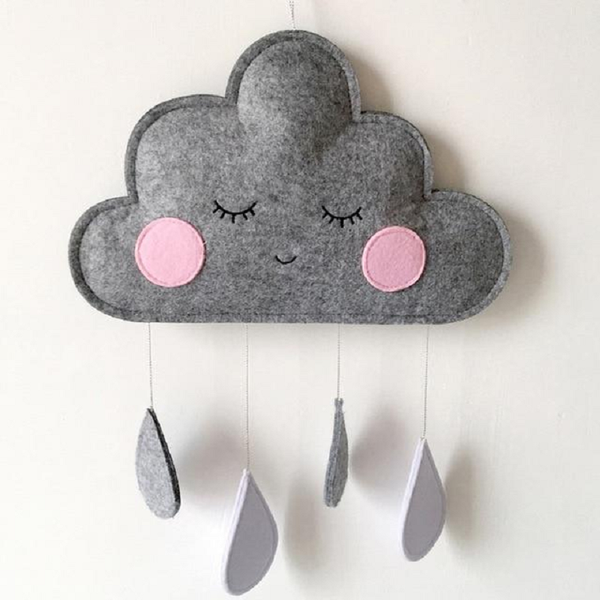 Nordic Felt Cloud Raindrop Pendant Wall Hanging Decoration Seasonal Decorations