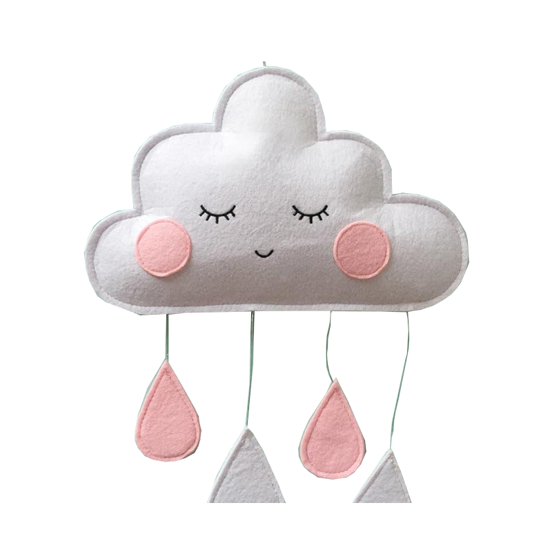 Nordic Felt Cloud Raindrop Pendant Wall Hanging Decoration Seasonal Decorations