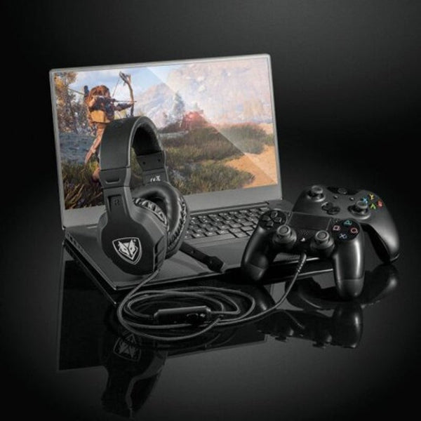 U3 Headband Stereo Game Headset 3.5Mm Over Ear Headphone Black Headsets