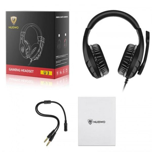 U3 Headband Stereo Game Headset 3.5Mm Over Ear Headphone Black Headsets