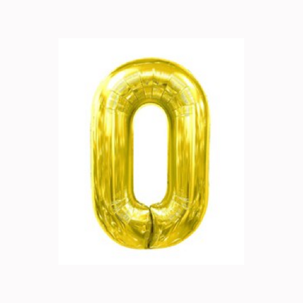 Large Digital Aluminum Foil Balloon 40 Inch Helium Gold Balloons