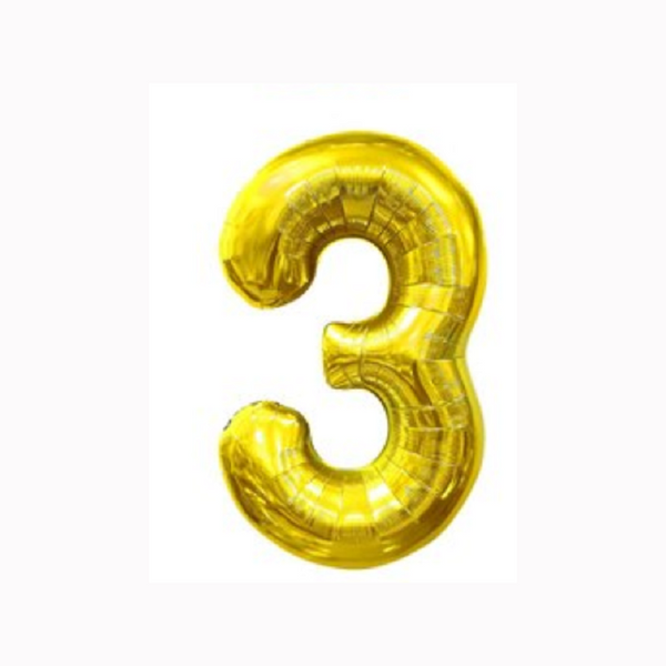 Large Digital Aluminum Foil Balloon 40 Inch Helium Gold Balloons