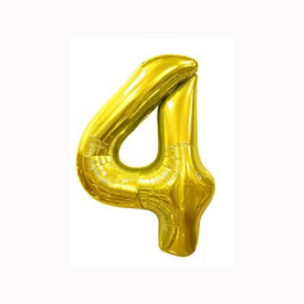 Large Digital Aluminum Foil Balloon 40 Inch Helium Gold Balloons