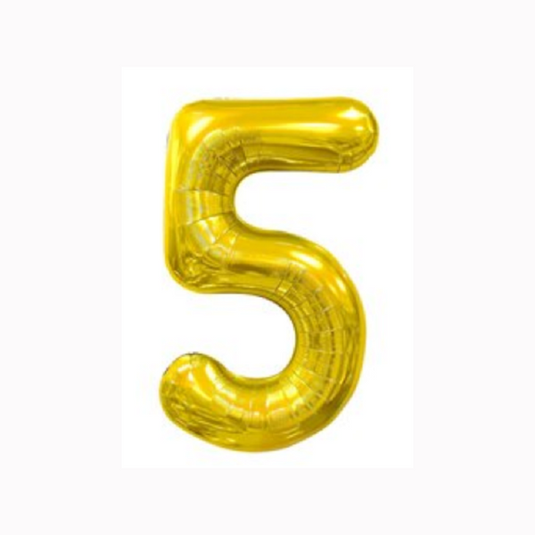 Large Digital Aluminum Foil Balloon 40 Inch Helium Gold Balloons