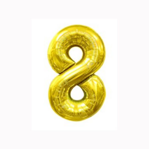 Large Digital Aluminum Foil Balloon 40 Inch Helium Gold Balloons