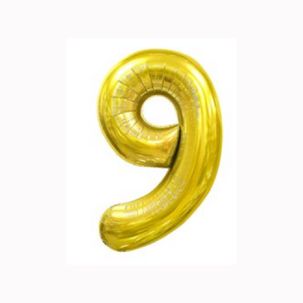 Large Digital Aluminum Foil Balloon 40 Inch Helium Gold Balloons