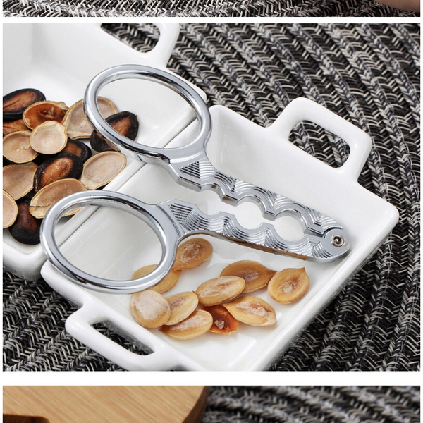 Creative Zinc Alloy Melon Sunflower Seed Nut Cracker Pliers Sheller Scissor Nut & Shell Crackers