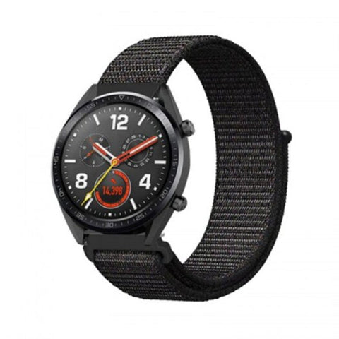 Nylon Loop Wrist Strap Watch Band For Huawei Gt / Honor Magic 2 Pro Black