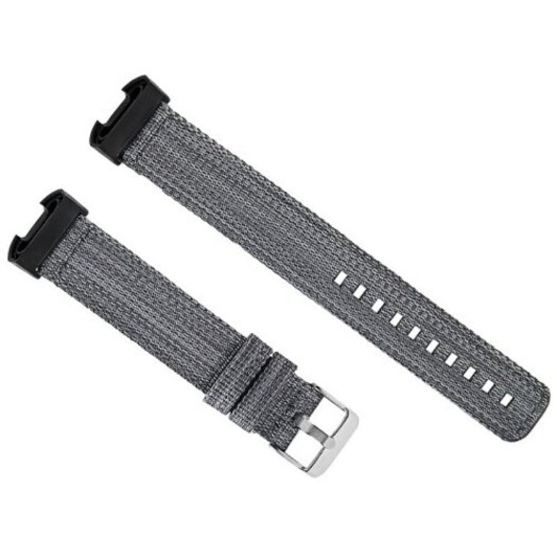 Nylon Watch Strap For Fitbit Charge 3 Black Watch Bands