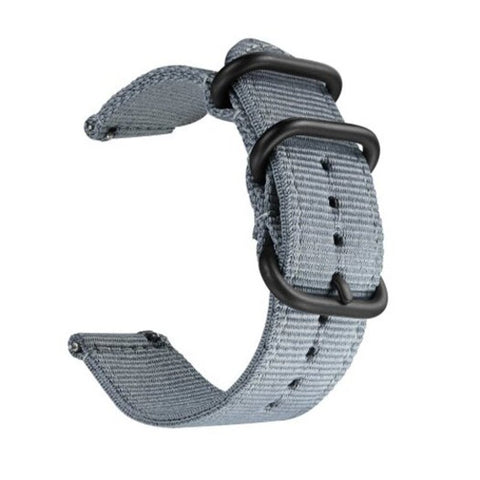 Nylon Woven Watch Band Strap For Amazfit 1 Pace Stratos 2 / 2S Slate Gray