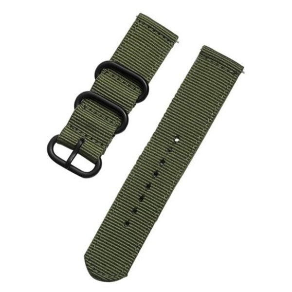 Nylon Woven Watch Band Strap For Garmin Vivoactive 3 / Vivomove Hr Army Green Watch Bands