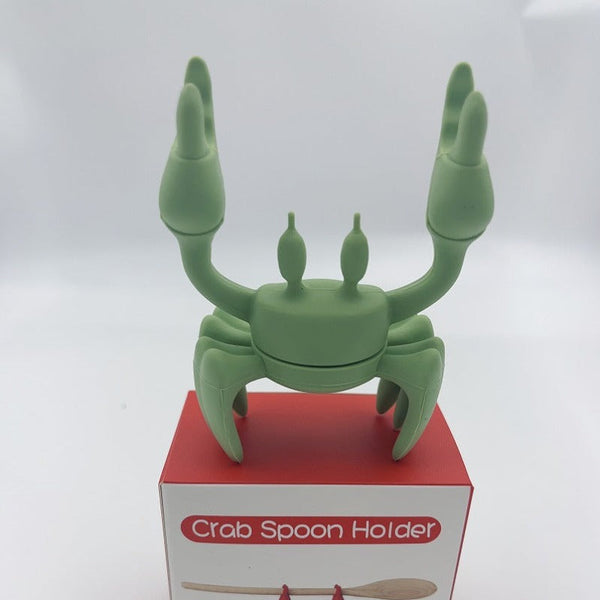 Oven Mitts & Potholders Crab Pot Side Clip Silicone Tableware Stand Red Rose Elegant Purple Olive Green