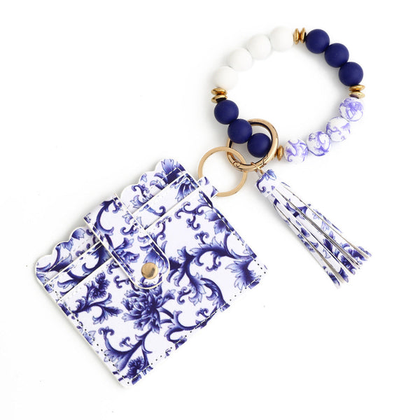 Love Polyurethane Card Holder Silica Gel Key Chain And American Printed Keyrings