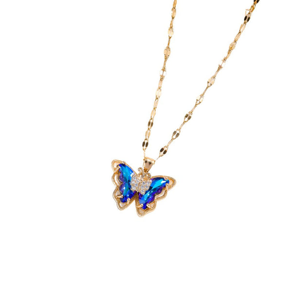 Veile Studios Necklace Female Micro Inlaid Zircon Butterfly Simple Clavicle Chain Fashion Jewellery Necklaces & Pendants