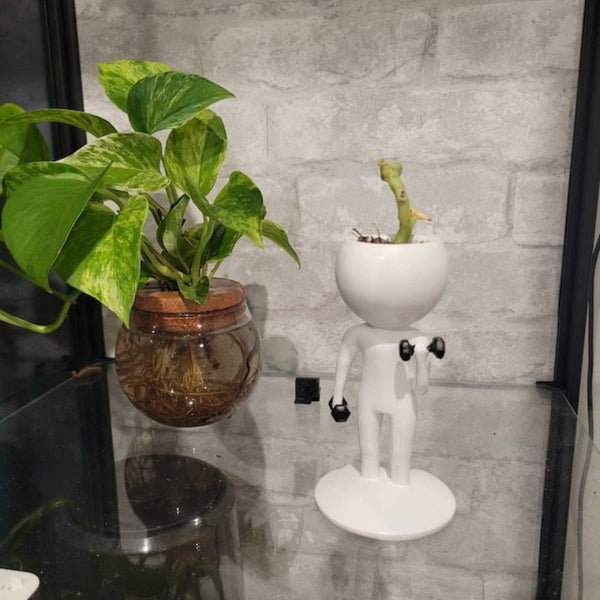 Fitness Villain Gift Resin Crafts Treadmill Flowerpot Dumbbell Plastic Sculptures & Figurines