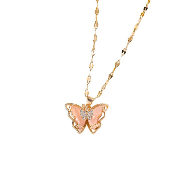 Veile Studios Necklace Female Micro Inlaid Zircon Butterfly Simple Clavicle Chain Fashion Jewellery Necklaces & Pendants
