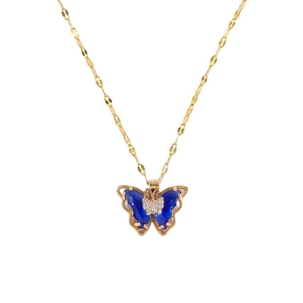 Veile Studios Necklace Female Micro Inlaid Zircon Butterfly Simple Clavicle Chain Fashion Jewellery Necklaces & Pendants