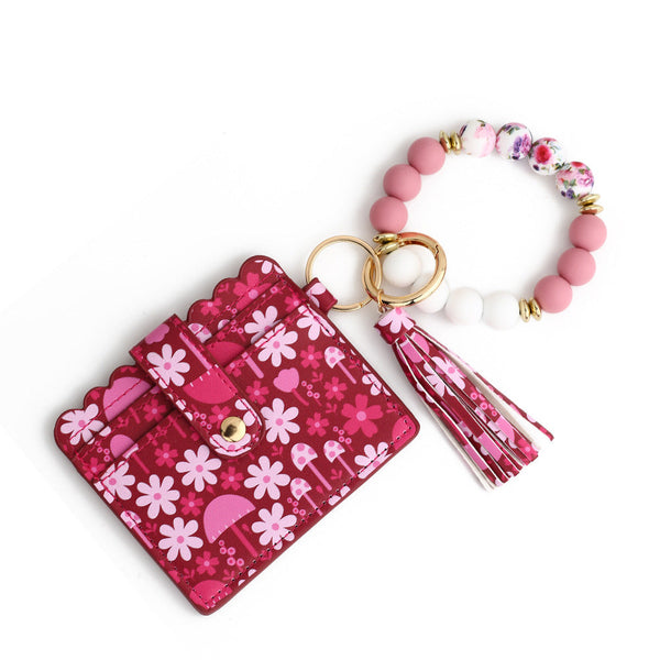 Love Polyurethane Card Holder Silica Gel Key Chain And American Printed Keyrings