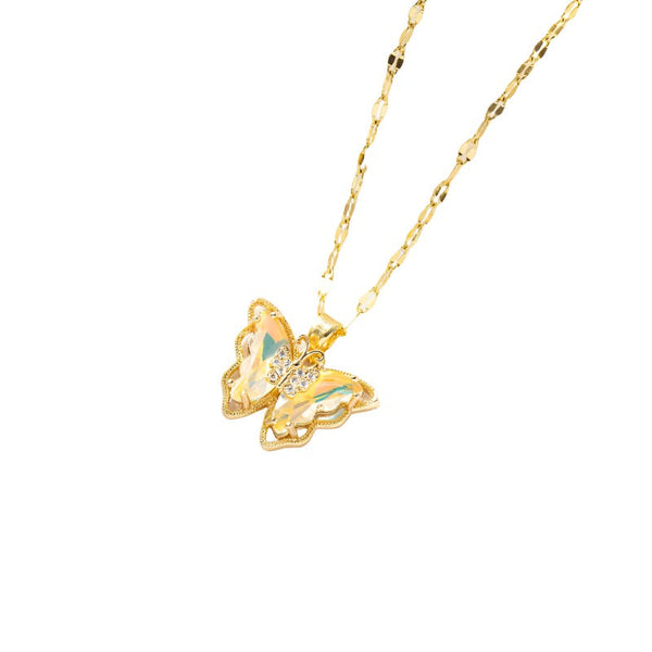 Veile Studios Necklace Female Micro Inlaid Zircon Butterfly Simple Clavicle Chain Fashion Jewellery Necklaces & Pendants