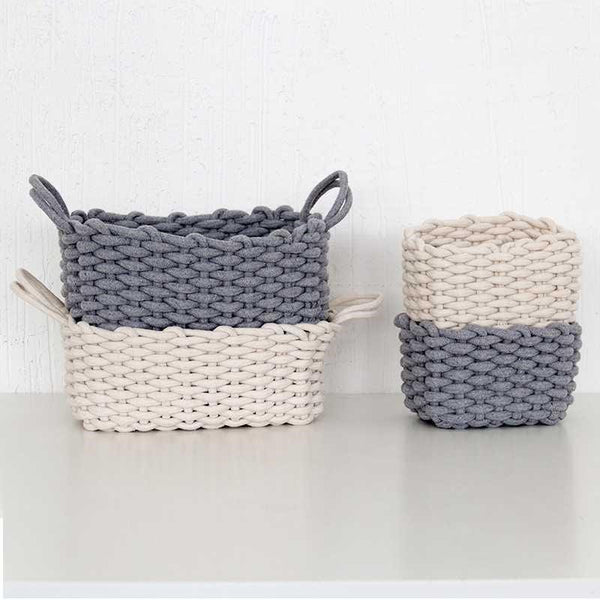 Woven Rope Basket Storage Solutions Decor Storage Bins & Baskets