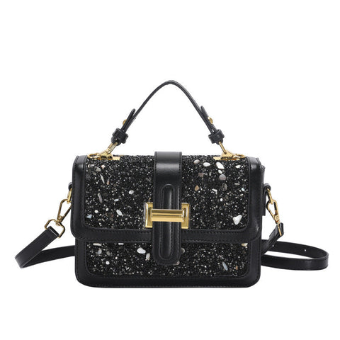 Womens Fashion Casual Sequin Shoulder Bag Pu Synthetic Leather Black Green Red Women's Bags & Handbags