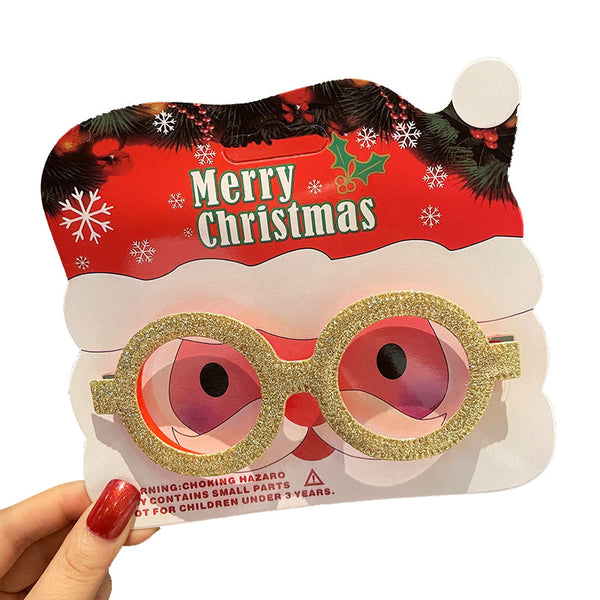Christmas Elk Glasses Frame Dress Up Couple Costume Festive Masks