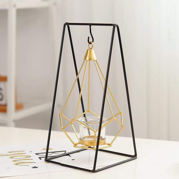 Geometric Candle Holder Lantern Modern Decor Candle Holders & Accessories