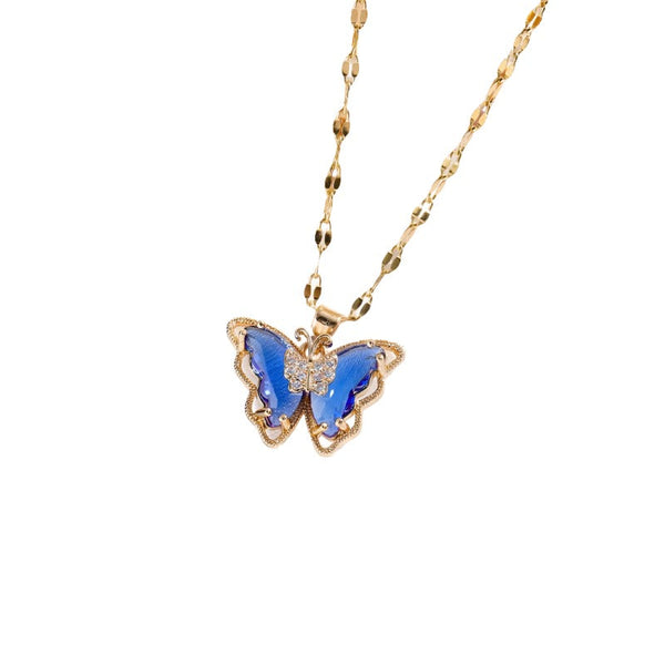 Veile Studios Necklace Female Micro Inlaid Zircon Butterfly Simple Clavicle Chain Fashion Jewellery Necklaces & Pendants