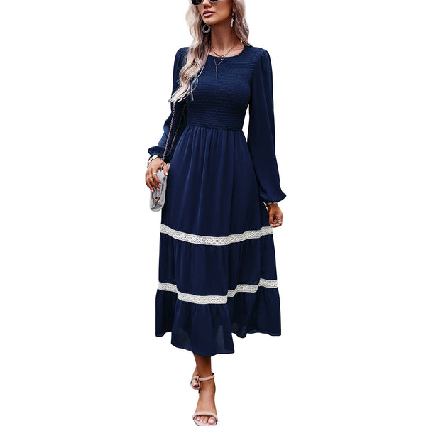 Dresses Women Long Sleeve Dress Temperament Elegant Skirt