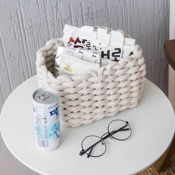 Woven Rope Basket Storage Solutions Decor Storage Bins & Baskets