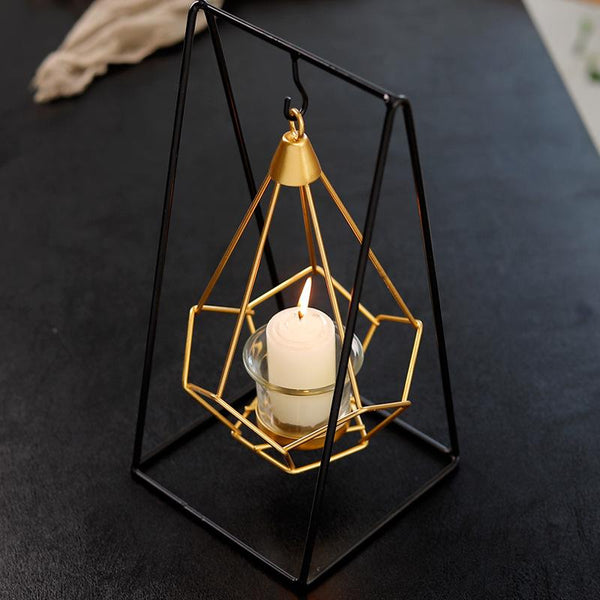 Geometric Candle Holder Lantern Modern Decor Candle Holders & Accessories