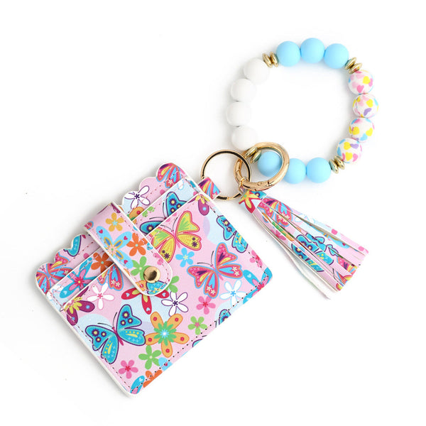 Love Polyurethane Card Holder Silica Gel Key Chain And American Printed Keyrings