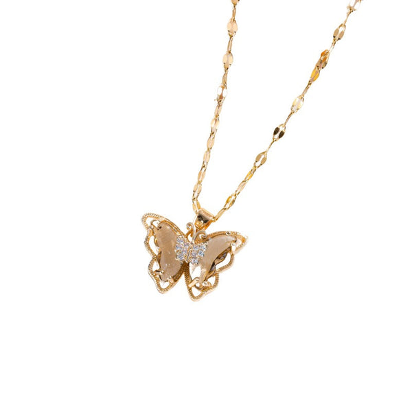 Veile Studios Necklace Female Micro Inlaid Zircon Butterfly Simple Clavicle Chain Fashion Jewellery Necklaces & Pendants