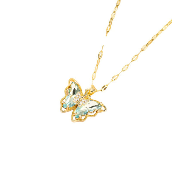 Veile Studios Necklace Female Micro Inlaid Zircon Butterfly Simple Clavicle Chain Fashion Jewellery Necklaces & Pendants