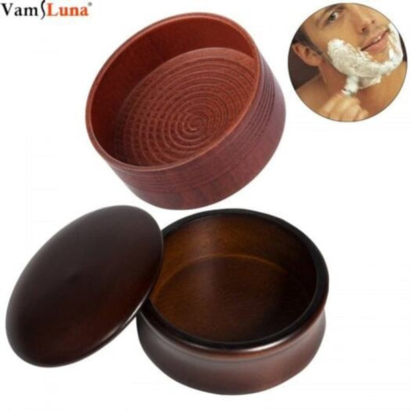 Oak Shaving Soap Bowlwooden Cup Mug Tool Natural Brown Shaving Brushes & Mugs
