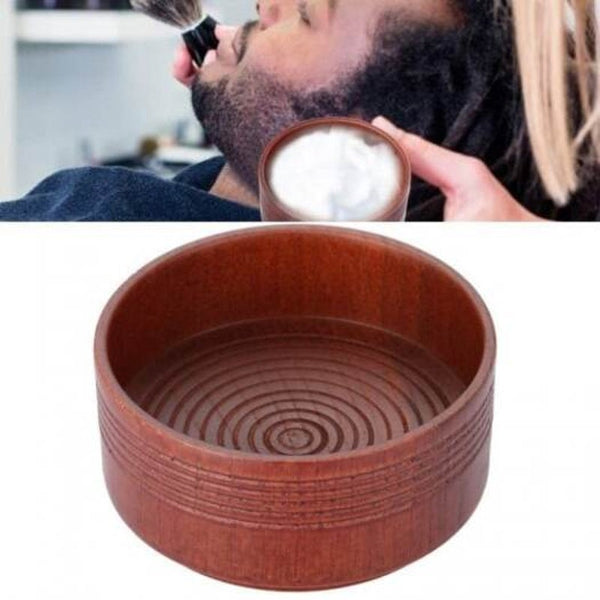 Oak Shaving Soap Bowlwooden Cup Mug Tool Natural Brown