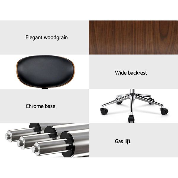 Artiss Leather Office Chair Black Office Chairs