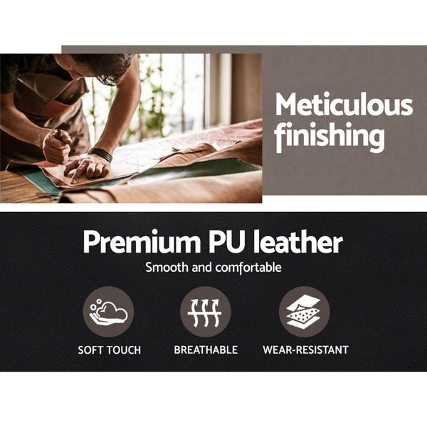 Artiss Leather Office Chair Black Office Chairs