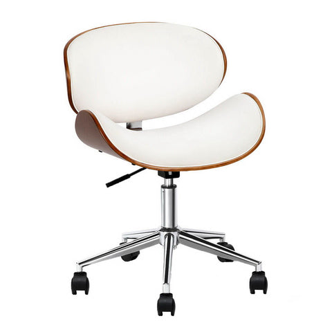 Artiss Leather Office Chair White Office Chairs