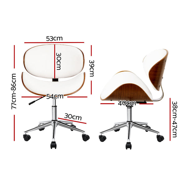 Artiss Leather Office Chair White Office Chairs
