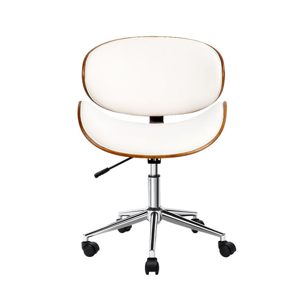 Artiss Leather Office Chair White Office Chairs