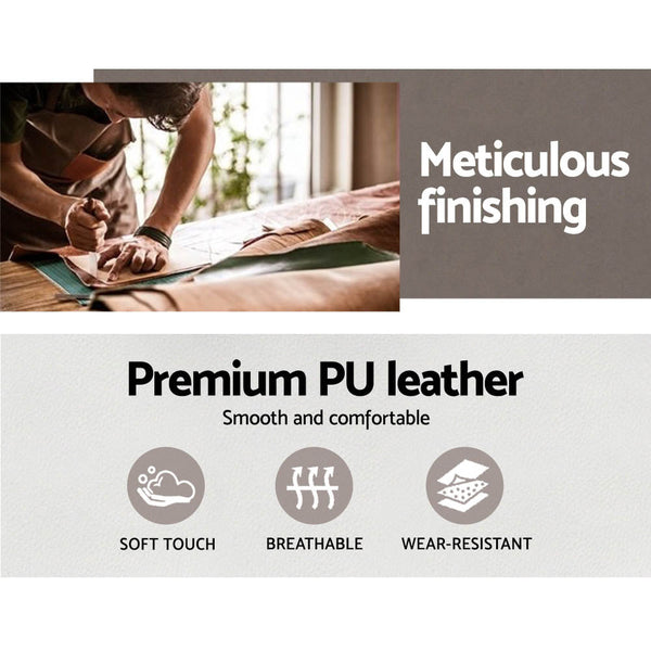 Artiss Leather Office Chair White Office Chairs