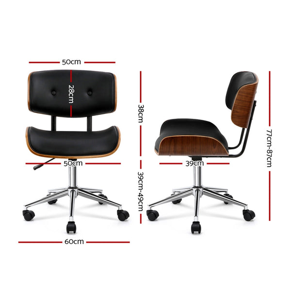 Artiss Office Chair Black Leather Office Chairs