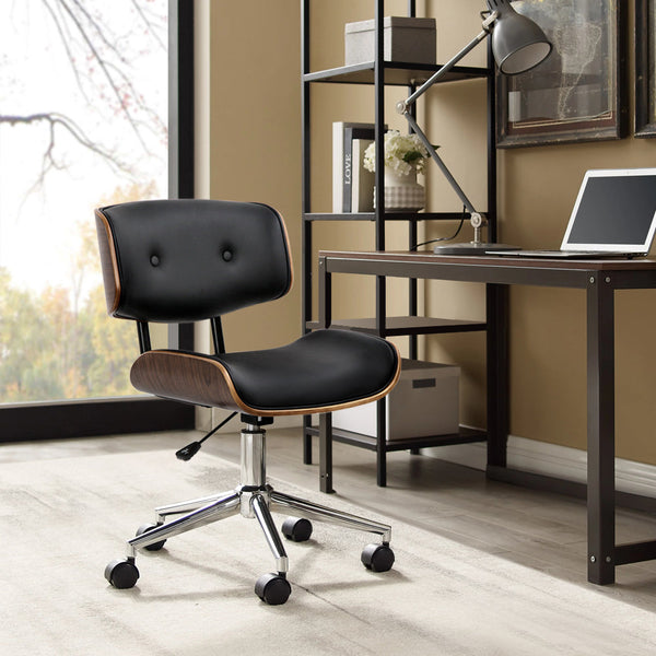 Artiss Office Chair Black Leather Office Chairs
