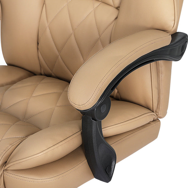 Artiss Executive Office Chair Leather Recliner Espresso Office Chairs