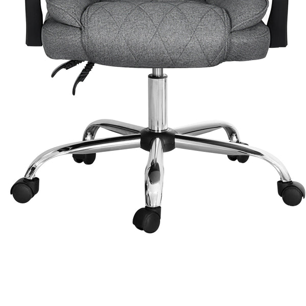 Artiss Executive Office Chair Fabric Recliner Grey Office Chairs