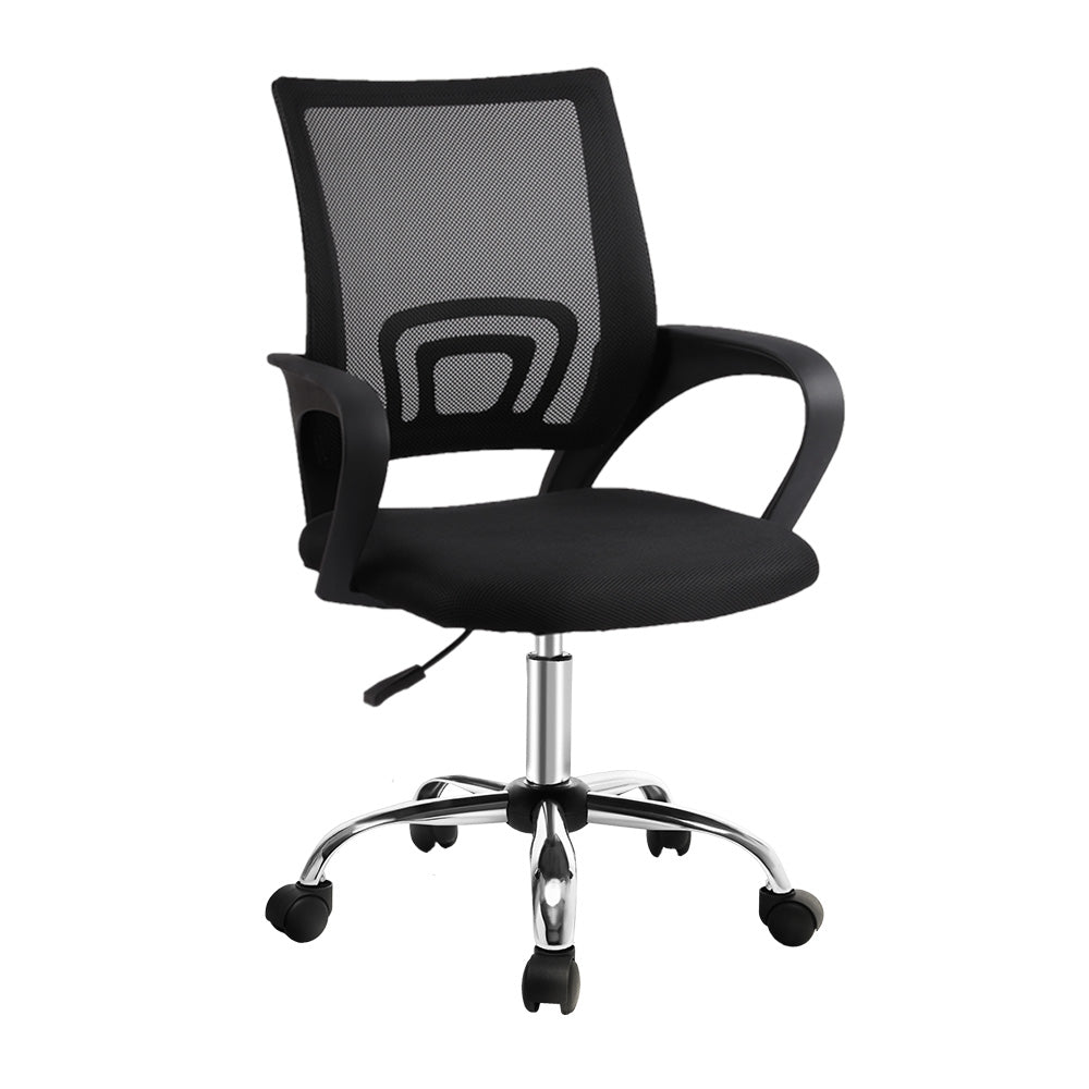 Artiss Office Chair Gaming Computer Mesh Chairs Executive Mid Back Black Office Chairs